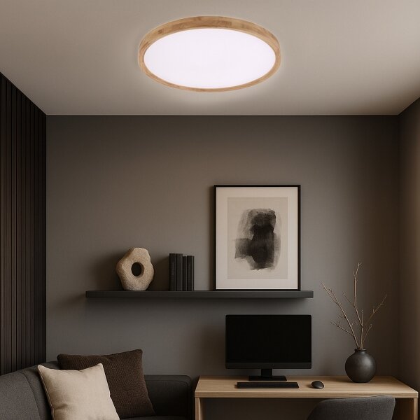 Brilagi - LED stropné svietidlo WOODROUND LED/40W/230V 3000/4000/6000K priemer 60 cm