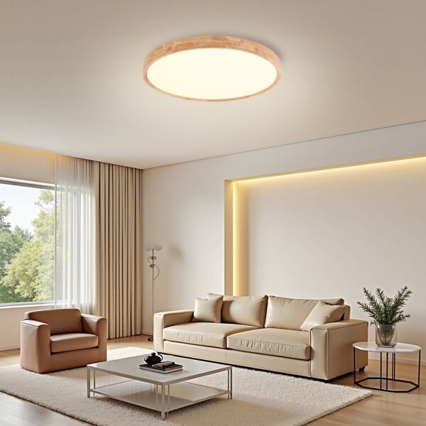 Brilagi - LED stropné svietidlo WOODROUND LED/40W/230V 3000/4000/6000K priemer 60 cm