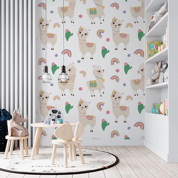 Sablio Tapeta Roztomilé lamy - 125x75 cm