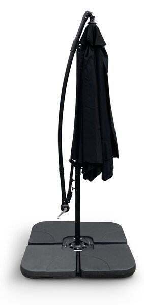 Noela Záhradný slnečník Hook pr. 3m čierny