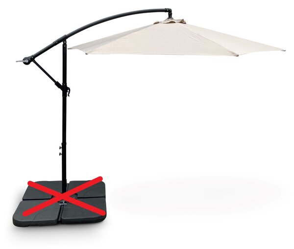 Noela Záhradný slnečník Hook pr. 3m béžový