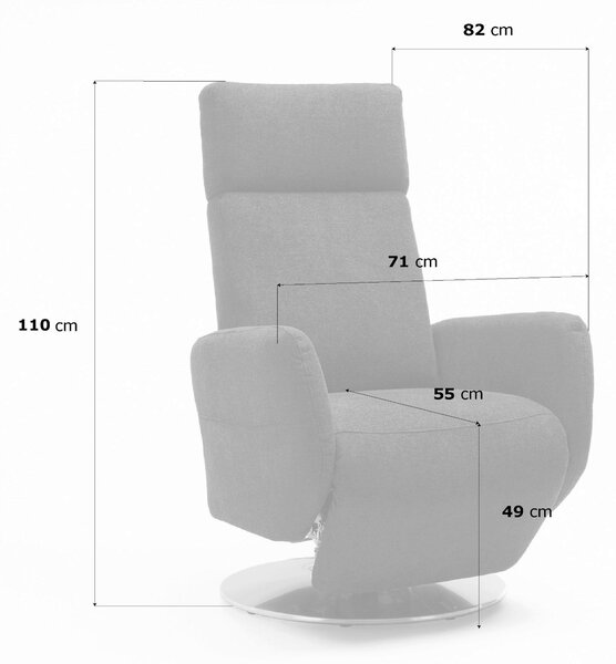 RELAXAČNÉ KRESLO, koža, biela Sit & More - Online Only obývacie izby, Online Only