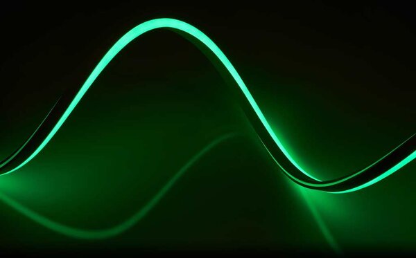 ECOLIGHT LED pásik NEON - 230V - 1m - 8W/m - IP68 - vodotesný - zelená