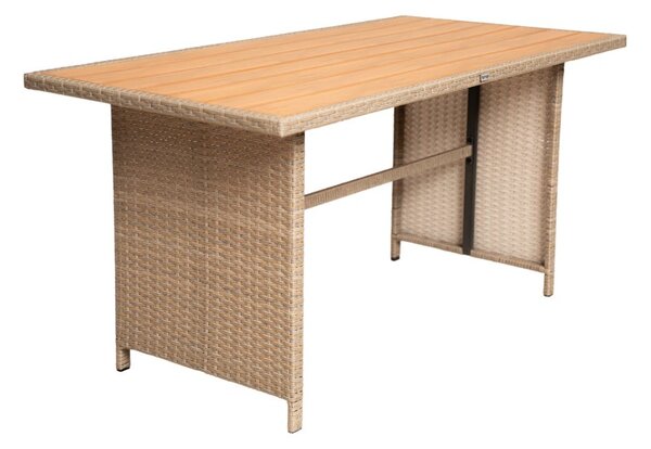 Furnigo Ratanový set Sevilla - béžový/béžové podušky