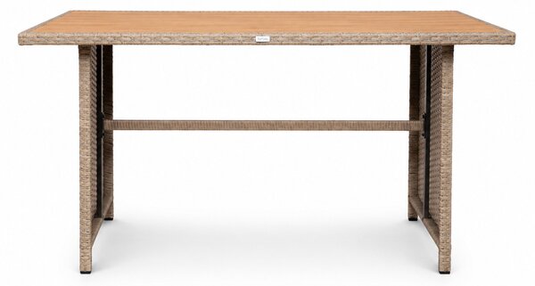 Furnigo Ratanový set Sevilla - béžový/béžové podušky