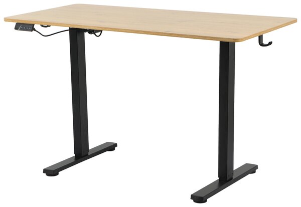 PÍSACÍ STÔL, čierna, farba duba, 120/60/73-118 cm Carryhome - Kancelárske stoly