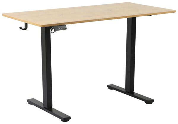 PÍSACÍ STÔL, čierna, farba duba, 120/60/73-118 cm Carryhome - Kancelárske stoly