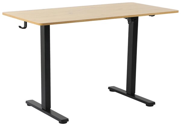PÍSACÍ STÔL, čierna, farba duba, 120/60/73-118 cm Carryhome - Kancelárske stoly