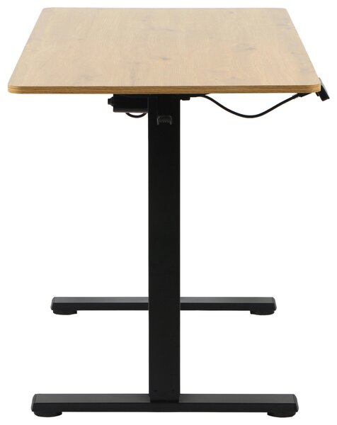 PÍSACÍ STÔL, čierna, farba duba, 120/60/73-118 cm Carryhome - Kancelárske stoly