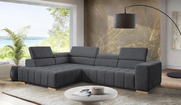 ROHOVÁ SEDAČKA, textil, grafitová Livetastic - Sedačky, Online Only