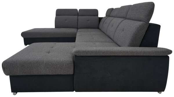 SEDACIA SÚPRAVA, textil, čierna, tmavosivá Cantus - Sedačky