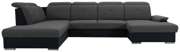 SEDACIA SÚPRAVA, textil, čierna, tmavosivá Cantus - Sedačky