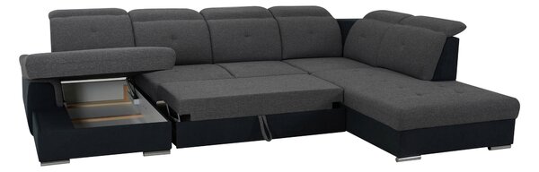 SEDACIA SÚPRAVA, textil, čierna, tmavosivá Cantus - Sedačky