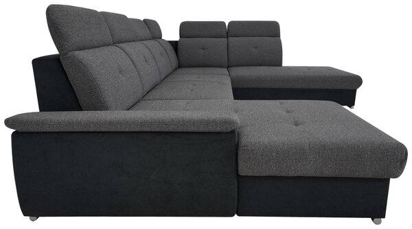 SEDACIA SÚPRAVA, textil, čierna, tmavosivá Cantus - Sedačky