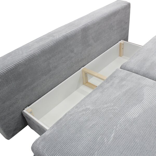 ROZKLADACIA POHOVKA, textil, svetlosivá P & B - Sedačky, Online Only