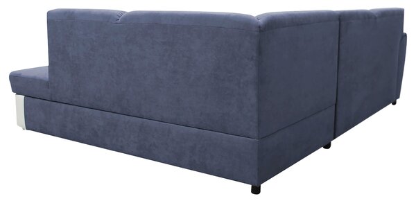 ROHOVÁ SEDAČKA, textil, modrá, biela MID.YOU - Sedačky, Online Only