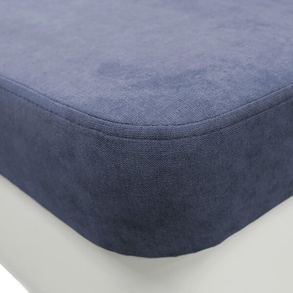 ROHOVÁ SEDAČKA, textil, modrá, biela MID.YOU - Sedačky, Online Only