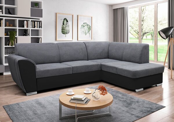 ROHOVÁ SEDAČKA, textil, sivá, čierna MID.YOU - Sedačky, Online Only