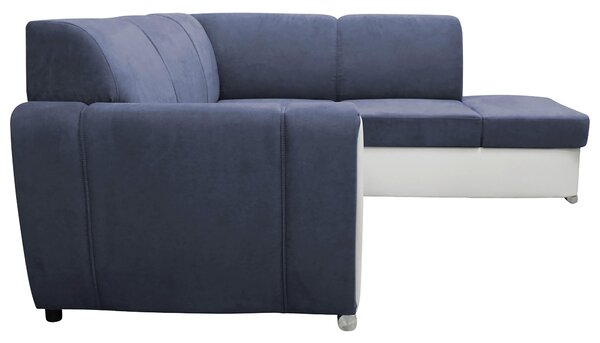 ROHOVÁ SEDAČKA, textil, modrá, biela MID.YOU - Sedačky, Online Only