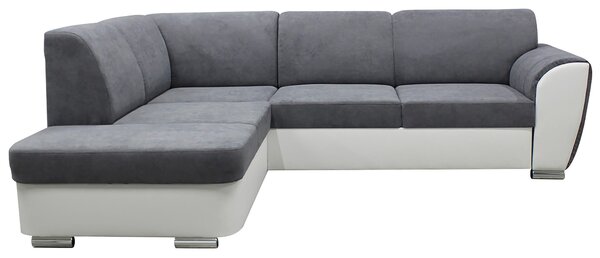 ROHOVÁ SEDAČKA, textil, sivá, biela MID.YOU - Sedačky, Online Only
