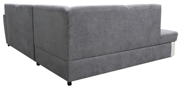 ROHOVÁ SEDAČKA, textil, sivá, biela MID.YOU - Sedačky, Online Only
