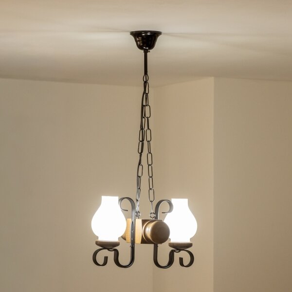 Brilagi - Luster na reťazi RUSTIC 2xE14/40W/230V buk/orech