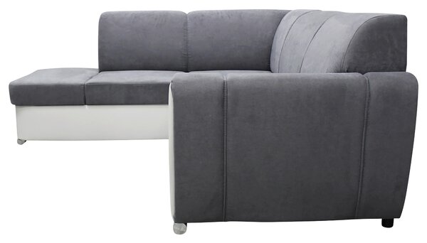 ROHOVÁ SEDAČKA, textil, sivá, biela MID.YOU - Sedačky, Online Only