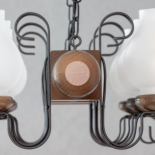 Brilagi - Luster na reťazi RUSTIC 6xE14/40W/230V buk/orech