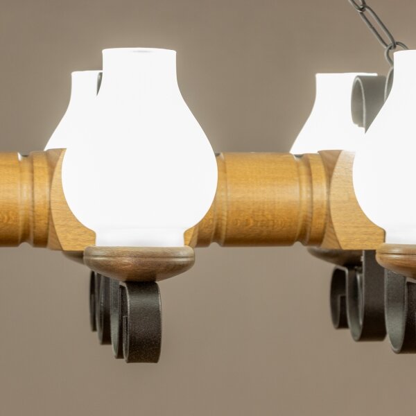 Brilagi - Luster na reťazi RUSTIC 6xE14/40W/230V buk/orech