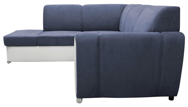 ROHOVÁ SEDAČKA, textil, modrá, biela MID.YOU - Sedačky, Online Only