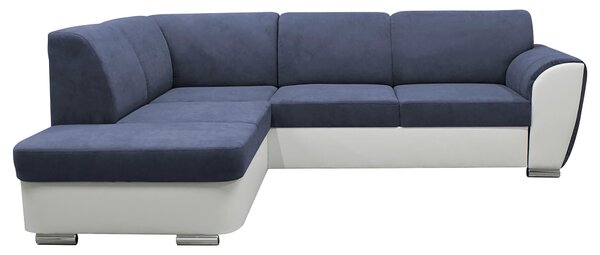 ROHOVÁ SEDAČKA, textil, modrá, biela MID.YOU - Sedačky, Online Only