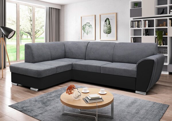 ROHOVÁ SEDAČKA, textil, sivá, čierna MID.YOU - Sedačky, Online Only