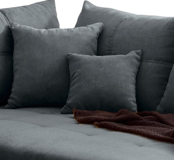 ROHOVÁ SEDAČKA, textil, kompozitné drevo, antracitová MID.YOU - Sedačky, Online Only
