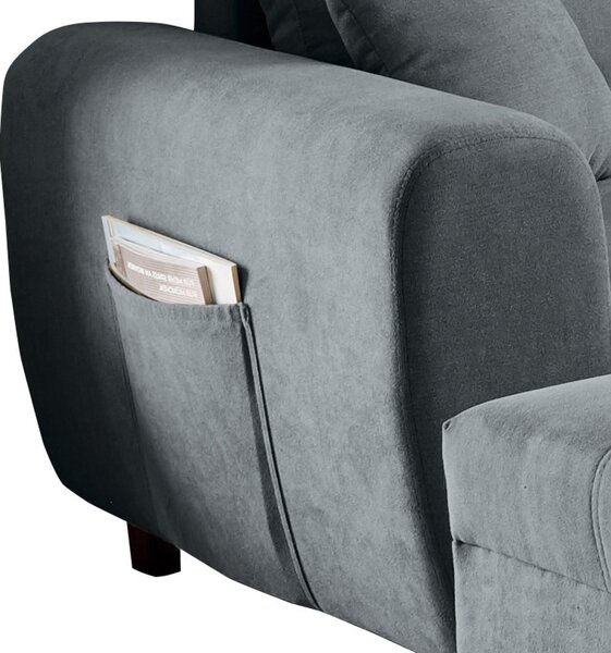 ROHOVÁ SEDAČKA, textil, kompozitné drevo, antracitová MID.YOU - Sedačky, Online Only