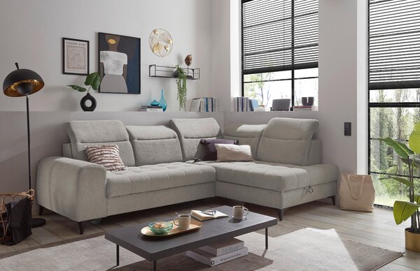ROHOVÁ SEDAČKA, textil, taupe MID.YOU - Sedačky, Online Only