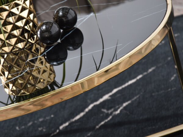 NovýNábytok.sk Konferenčný stolík Natol (čierna + zlatá). Akcia -10%. Vlastná spoľahlivá doprava až k Vám domov. 1111516