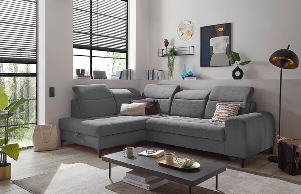 ROHOVÁ SEDAČKA, textil, antracitová MID.YOU - Sedačky, Online Only