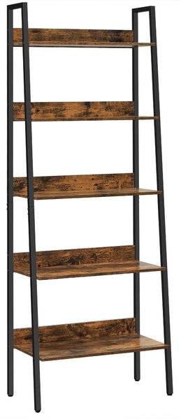 REGÁL, hnedá, čierna, uhlíková oceľ, 60/170/30 cm Boxxx - Online Only drobný nábytok, Online Only