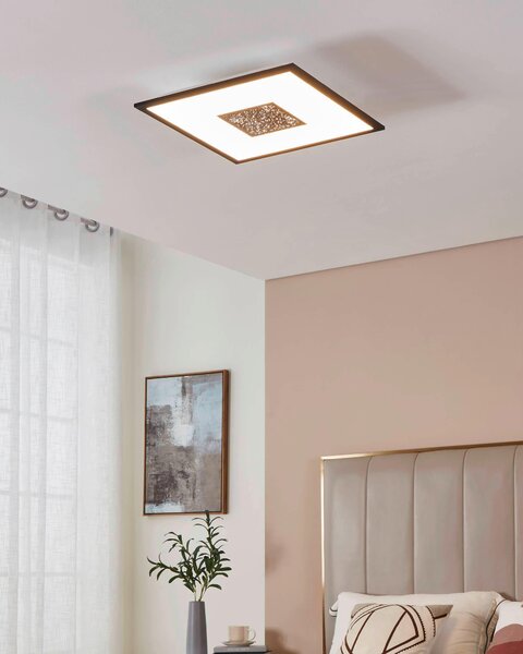 STROPNÉ LED SVIETIDLO, 44,5/44,5/5 cm Eglo - Online Only bytové doplnky, Online Only