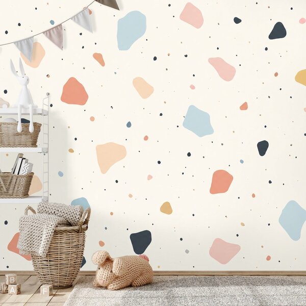 Fototapeta pastelové terrazzo tvary