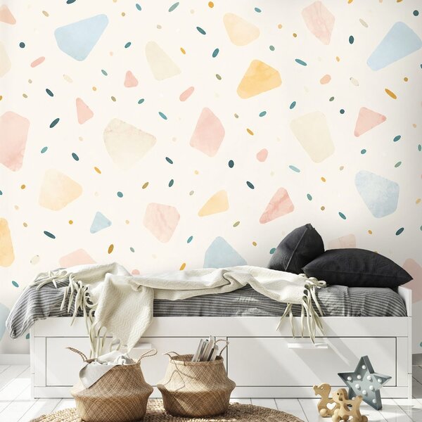 Tapeta pastelové terrazzo tvary
