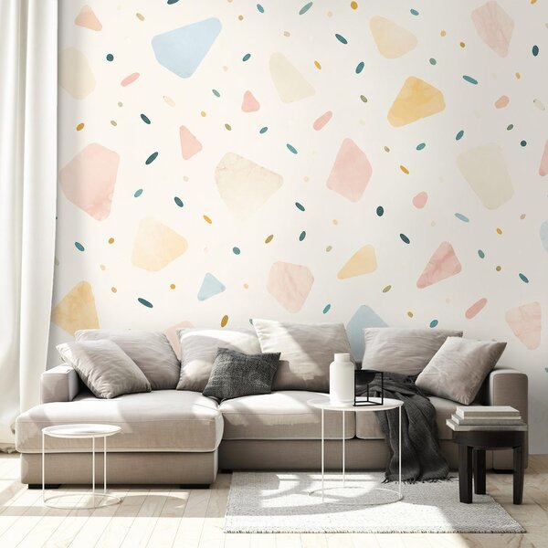Tapeta pastelové terrazzo tvary