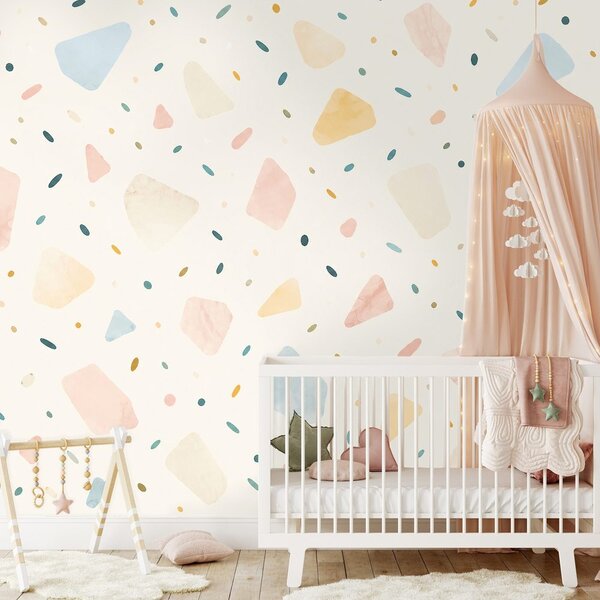 Tapeta pastelové terrazzo tvary