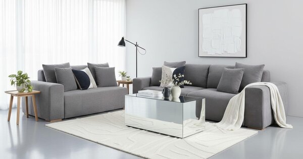 KONFERENČNÝ STOLÍK, číra, sklo, kompozitné drevo, 100/50/45 cm MID.YOU - Stolíky do obývačky, Online Only
