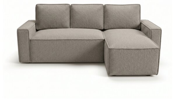 Rozkladacia obojstranná sedacia súprava do L SMART BOUCLE 232x143 cm, sivobéžová