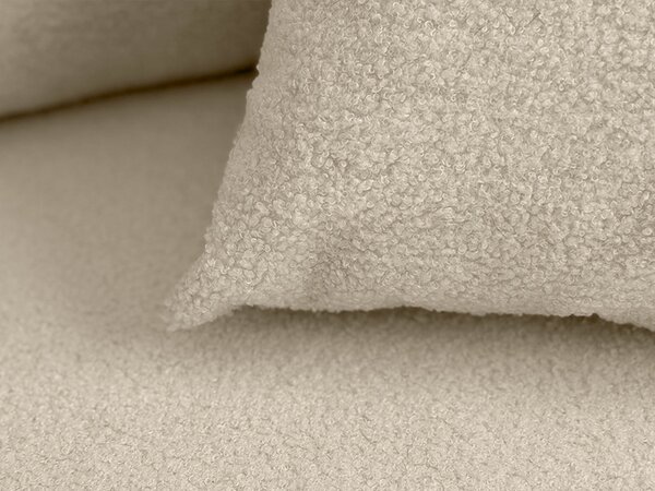 Rozkladacia obojstranná sedacia súprava do L SMART BOUCLE 232x143 cm, krémová
