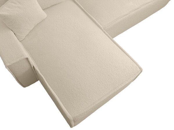 Rozkladacia obojstranná sedacia súprava do L SMART BOUCLE 232x143 cm, krémová