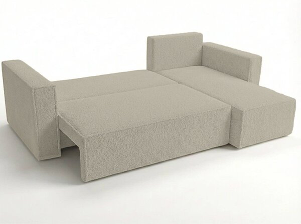 Rozkladacia obojstranná sedacia súprava do L SMART BOUCLE 232x143 cm, sivobéžová
