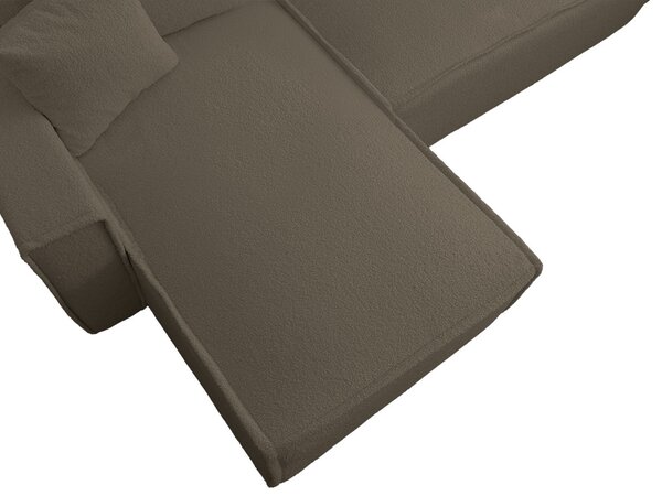 Rozkladacia obojstranná sedacia súprava do L SMART BOUCLE 232x143 cm, sivo-hnedá