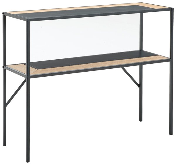 KONZOLOVÝ STOLÍK, jedľa, prírodná farba, čierna, 100/79/35 cm MID.YOU - Stolíky do obývačky, Online Only